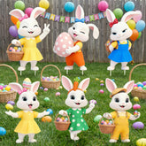 Binkahui Easter bunny yard sign collection brightens a lawn with playful curb appeal