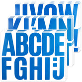 BINLINHONGO 102 large alphabet stickers on blue 4-inch sheet for durable labeling.