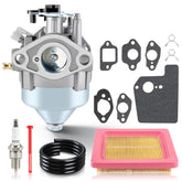 BioLion GCV170 carburetor close-up with gasket set for Honda engines.