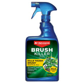 BioAdvanced Brush Killer Plus bottle front view, ready-to-use formula for immediate weed control.