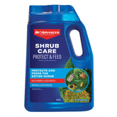 BioAdvanced Shrub Care Protect & Feed granules bag offering up to six weeks of protection.