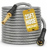 Bionic Steel Pro 25ft hose with nozzle for precise lawn watering and garden tasks