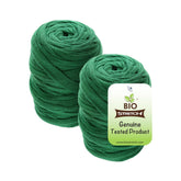 Biostretch soft garden ties in green fabric close-up provide gentle plant support.