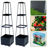Biotolot 2-pack raised garden bed with trellis for tomatoes and vines outdoors