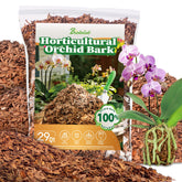 Biotolot orchid bark in 1-2 inch pieces for improved root aeration.