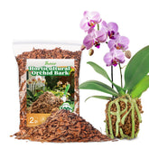 Biotolot orchid bark bag close-up showing natural mulch texture