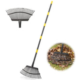 Bird Twig garden rake with wide head for fast leaf collection in yards