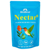 BirdBros Nectar+ powder packaging shows all-natural ingredients for easy daily feeding