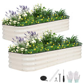 Birdsinyard 4-in-1 galvanized raised bed with open bottom for drainage and healthier roots