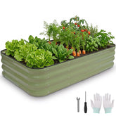 BIRDSINYARD 4-in-1 modular galvanized raised bed demonstrates flexible layout for small-space gardening.