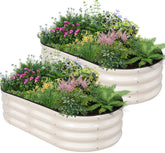 BIRDSINYARD galvanized raised bed with a two-pack setup for vegetables and flowers.