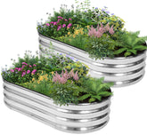 Birdsinyard galvanized raised bed 4x2x1ft two-pack for durable gardening
