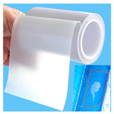 Birllaid inflatable patch roll applied to seal a large bounce house hole for a durable fix