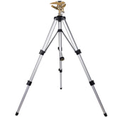 Biswing large-impact sprinkler head on tripod base for wide-area irrigation and efficient lawn watering.