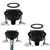 BITOTU IBC tote adapter with 2in camlock to 3/4in hose for garden water transfer