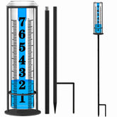 BIUWING rain gauge outdoor with stake for precise yard rainfall readings.