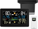 BIUWING weather station with rain gauge displays rainfall for smart garden planning