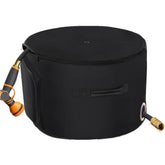 BJJZHH garden hose holder pot with lid keeps outdoor space tidy and organized.