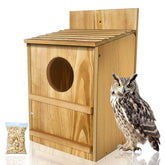 BKISVWCSop owl-house-outdoor offers weather-ready nesting shelter.