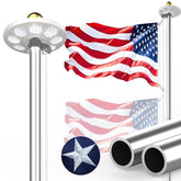 Bknius flagpole base assembly for in-ground mounting provides a stable, wind-ready setup.