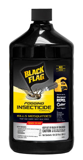 Black Flag 32oz insecticide bottle for outdoor fogging against mosquitoes