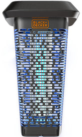 BLACK+DECKER Bug Zapper mounted on patio at dusk deterring flies and mosquitoes