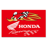 BlackEmperor Honda racing flag 3x5 for bold garage display and show-stopping curb appeal.