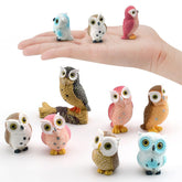 BLAPNK miniature owl figurines set for fairy gardens and terrarium crafts.
