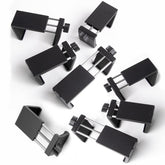 Blasoul heavy-duty outdoor clips on wicker furniture showing secure twist-lock grip.