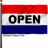 Bleshope Open Flags 3x5 outdoor double-sided banner for high visibility