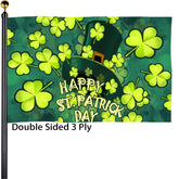 Bleshope St. Patrick's Day flag, 3x5 outdoor double-sided, highly visible for yard displays.