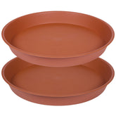 Bleuhome 12 inch terracotta plant saucer pack 2 catches overflow from indoor pots