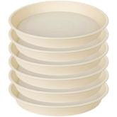 Bleuhome 6-inch beige plant saucer top view showing indoor drip protection.