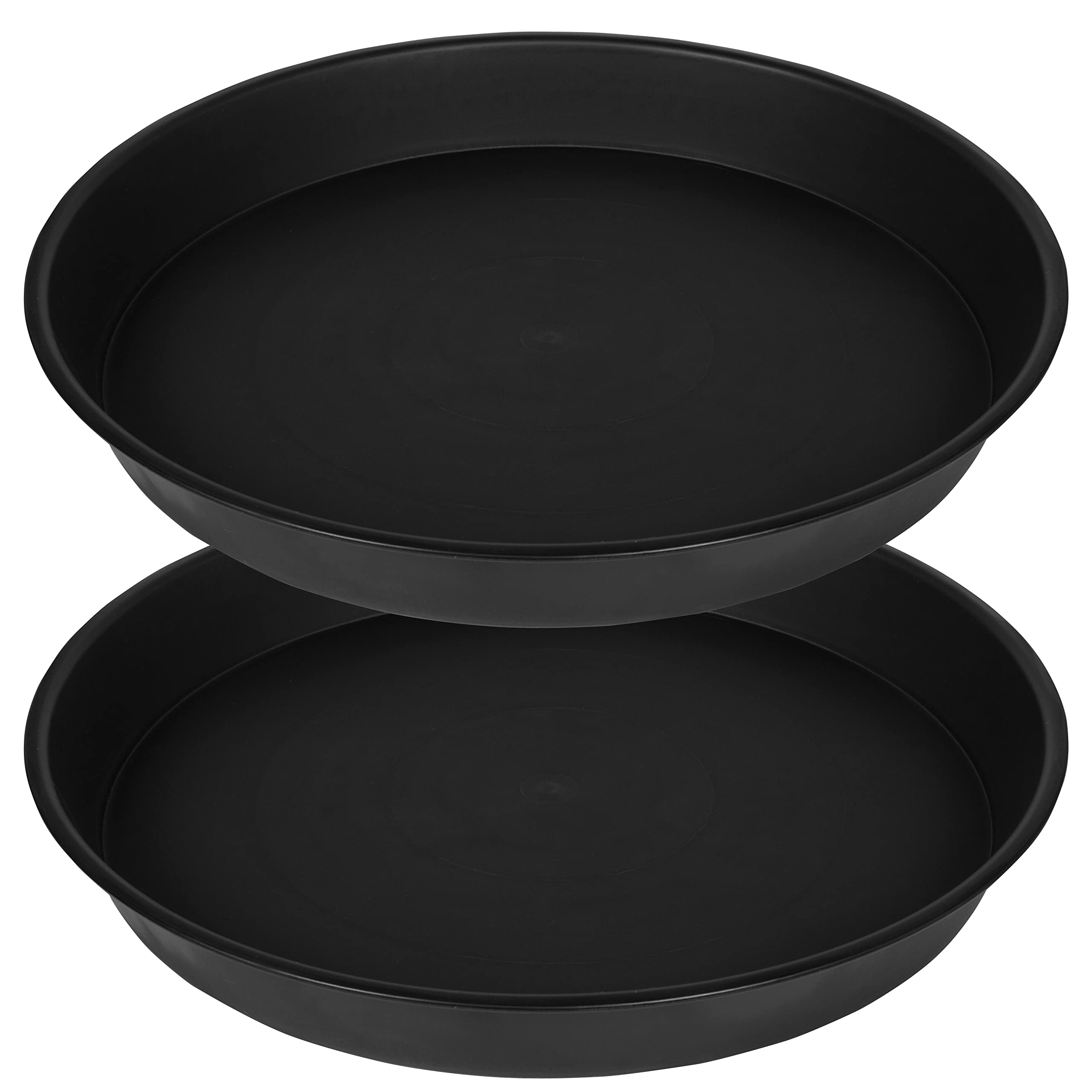 Bleuhome 8-inch clear plant saucer catching excess water indoors