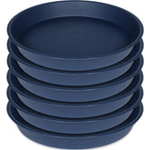 Bleuhome plant saucer 6-inch blue, pack of 6, catches water overflow to protect furniture.