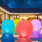 Blibly 14-inch floating pool light brightens outdoor pool with ambient color.