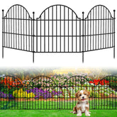 Blingluck 10 panel fence main view shows rustproof metal construction for long lasting garden edging