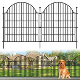 Blingluck 10-panel no-dig fence front view for decorative garden border