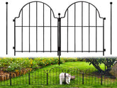Blingluck garden fence arch-17in illustrates a slim border element with small animal containment.