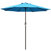 Blissun 9ft outdoor umbrella canopy closeup showing waterproof, UV-resistant fabric for lasting shade
