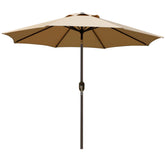 Blissun 9ft outdoor umbrella closed for easy storage and transport