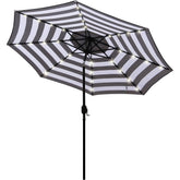 Blissun 9ft solar umbrella with LED-lit ribs for cozy evenings outdoors