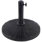 Blissun heavy-duty umbrella base in resin with 16.5-inch diameter for stable outdoor placement.
