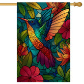 BlissYard hummingbird house flag 28x40 double-sided for vibrant porch display