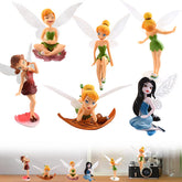 BLLREMIPSUR mini fairy figurine in green dress ideal for fairy gardens and terrariums.