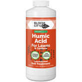 Bloom City Organic Humic bottle showcases soil health improvements