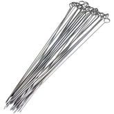 Blue Donuts kabob skewers with flat tip and 17-inch length for steady grilling