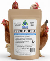 Blue Reason Coop Boost 2lb bag for fresh coop bedding and odor control.