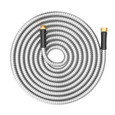 BlueGarden short metal garden hose 15ft connector for leak-free outdoor watering