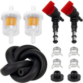BlueStars 192980GS 90-degree valve with filter enables easy, safe fuel shut-off during maintenance.